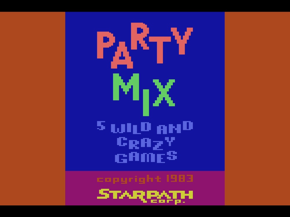 Title Screen of Party Mix for Atari 2600